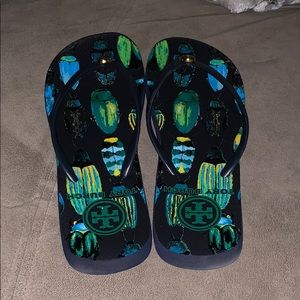 Tory Burch beetle flip flops—size 7!
